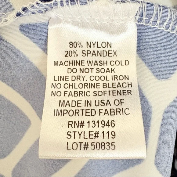 Jude Connally sleeveless dress navy and white geometric nautical blend XL - Picture 8 of 10